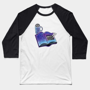 Magical book with a cup of coffee. Baseball T-Shirt